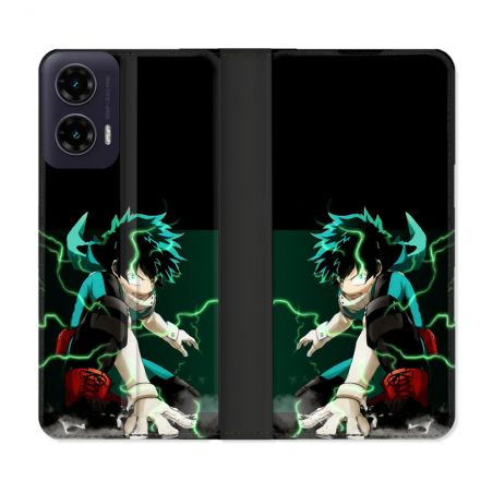 Housse cuir portefeuille Pour Motorola G35 5G Manga My Hero Academia Deku