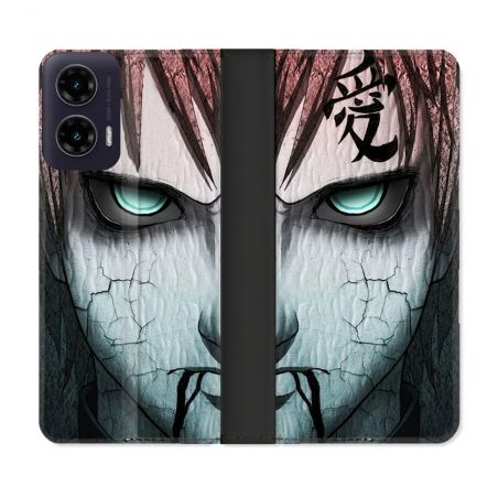 Housse cuir portefeuille Pour Motorola G35 5G Manga Naruto Gaara