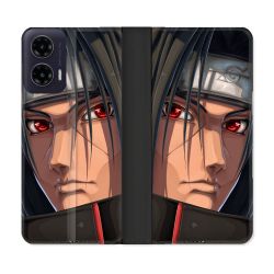 Housse cuir portefeuille Pour Motorola G35 5G Manga Naruto Itachi Visage