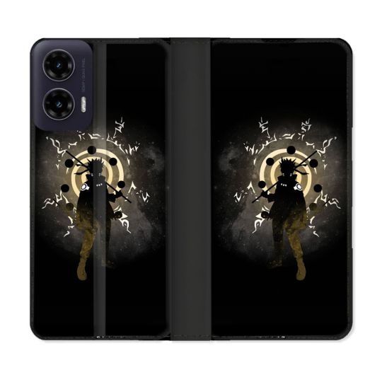 Housse cuir portefeuille Pour Motorola G35 5G Manga Naruto Sage
