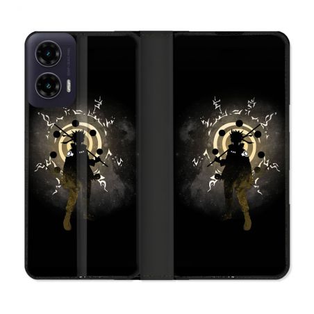 Housse cuir portefeuille Pour Motorola G35 5G Manga Naruto Sage
