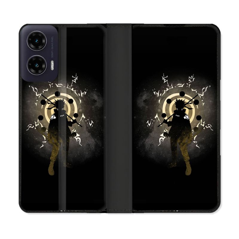 Housse cuir portefeuille Pour Motorola G35 5G Manga Naruto Sage