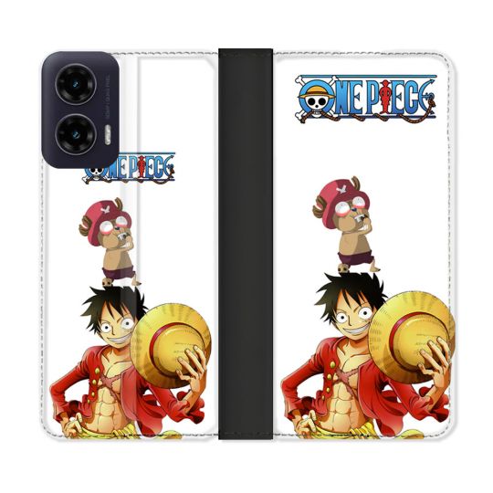Housse cuir portefeuille Pour Motorola G35 5G Manga One Piece Chopper