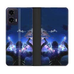 Housse cuir portefeuille Pour Motorola G35 5G Manga SAO sword Art Online Epee