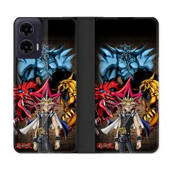 Housse cuir portefeuille Pour Motorola G35 5G Manga Yu Gi Oh