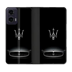 Housse cuir portefeuille Pour Motorola G35 5G Maserati