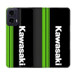 Housse cuir portefeuille Pour Motorola G35 5G Moto Kawasaki
