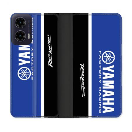 Housse cuir portefeuille Pour Motorola G35 5G Moto Yamaha