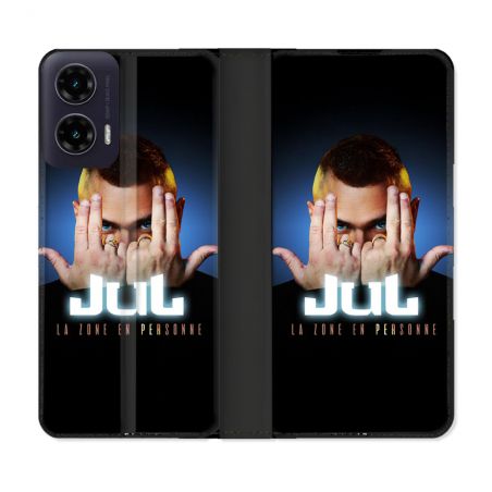 Housse cuir portefeuille Pour Motorola G35 5G Musique Jul Signe