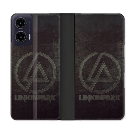 Housse cuir portefeuille Pour Motorola G35 5G Musique Rock Linkin Park