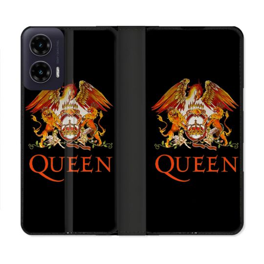 Housse cuir portefeuille Pour Motorola G35 5G Musique Rock Queen