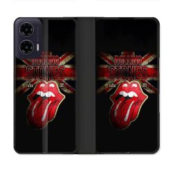 Housse cuir portefeuille Pour Motorola G35 5G Musique Rolling Stones