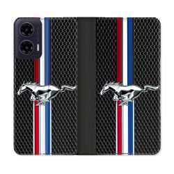 Housse cuir portefeuille Pour Motorola G35 5G Mustang