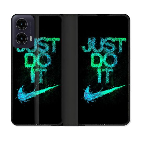 Housse cuir portefeuille Pour Motorola G35 5G Nike Just Do It