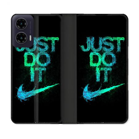 Housse cuir portefeuille Pour Motorola G35 5G Nike Just Do It