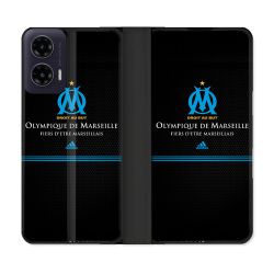 Housse cuir portefeuille Pour Motorola G35 5G Olympique Marseille OM Fier etre Marseillais