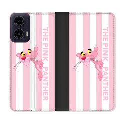 Housse cuir portefeuille Pour Motorola G35 5G Panthere Rose