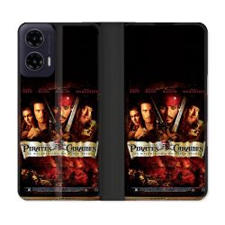 Housse cuir portefeuille Pour Motorola G35 5G Pirate Des Caraibes