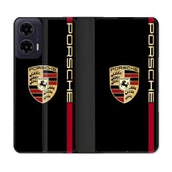 Housse cuir portefeuille Pour Motorola G35 5G Porsche Line