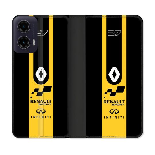 Housse cuir portefeuille Pour Motorola G35 5G Renault