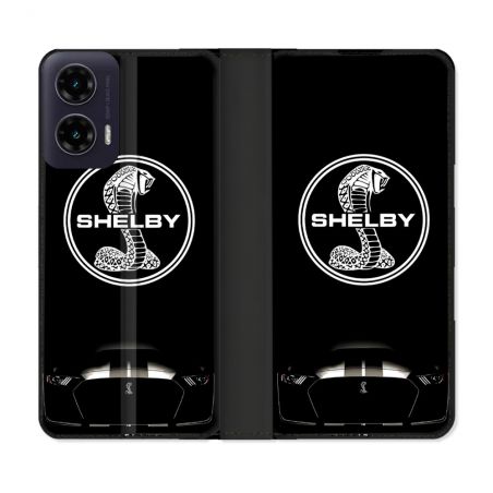 Housse cuir portefeuille Pour Motorola G35 5G Shelby