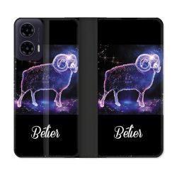 Housse cuir portefeuille Pour Motorola G35 5G Signe Zodiaque 2 Bélier