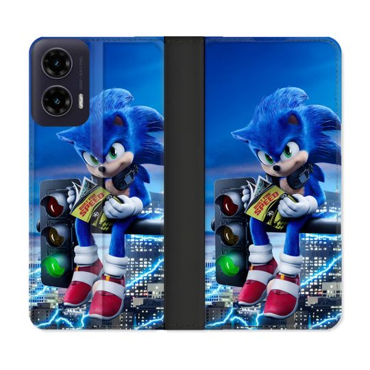 Housse cuir portefeuille Pour Motorola G35 5G Sonic