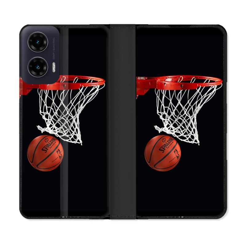 Housse cuir portefeuille Pour Motorola G35 5G Sport Basket Panier
