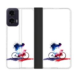 Housse cuir portefeuille Pour Motorola G35 5G Sport Cyclisme France