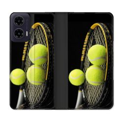 Housse cuir portefeuille Pour Motorola G35 5G Sport Tennis Balls