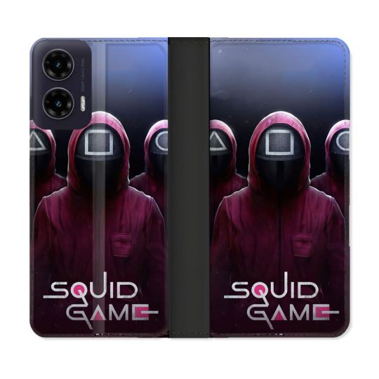 Housse cuir portefeuille Pour Motorola G35 5G Squid Game