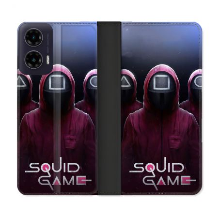 Housse cuir portefeuille Pour Motorola G35 5G Squid Game