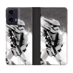 Housse cuir portefeuille Pour Motorola G35 5G Star Wars - Trooper