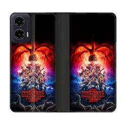 Housse cuir portefeuille Pour Motorola G35 5G Stranger Things Affiche 2