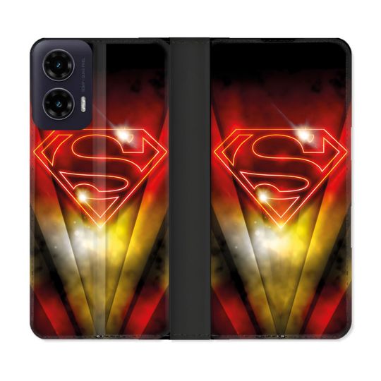 Housse cuir portefeuille Pour Motorola G35 5G Superman Logo