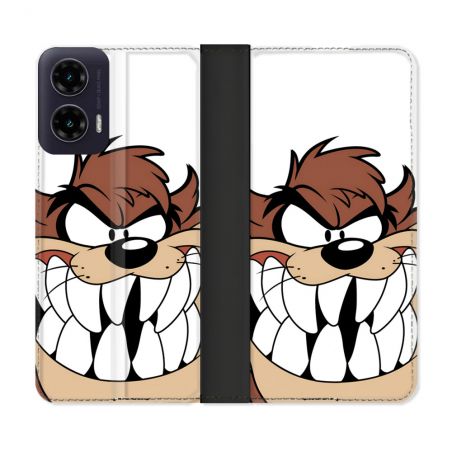 Housse cuir portefeuille Pour Motorola G35 5G Taz
