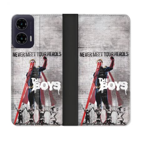 Housse cuir portefeuille Pour Motorola G35 5G The Boys Affiche