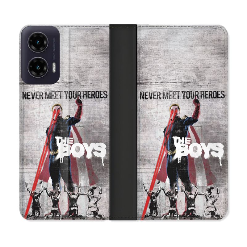 Housse cuir portefeuille Pour Motorola G35 5G The Boys Affiche