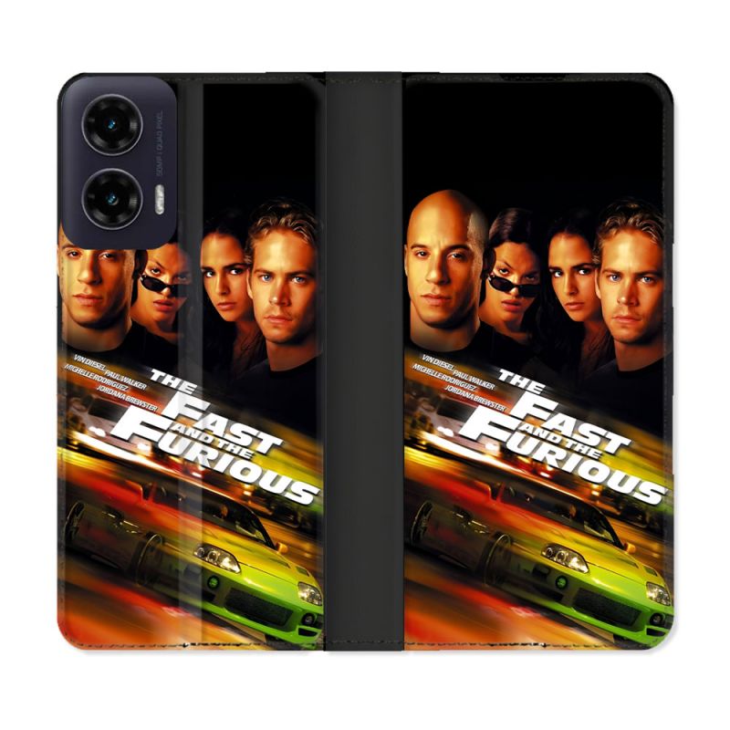 Housse cuir portefeuille Pour Motorola G35 5G The Fast And Furious