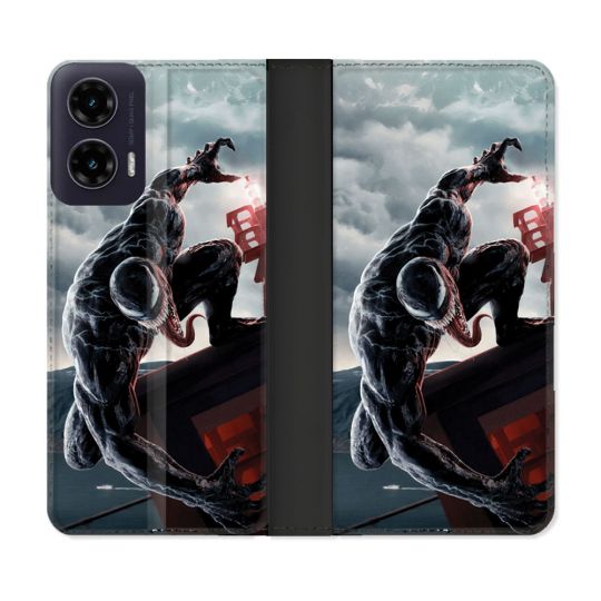 Housse cuir portefeuille Pour Motorola G35 5G Venom
