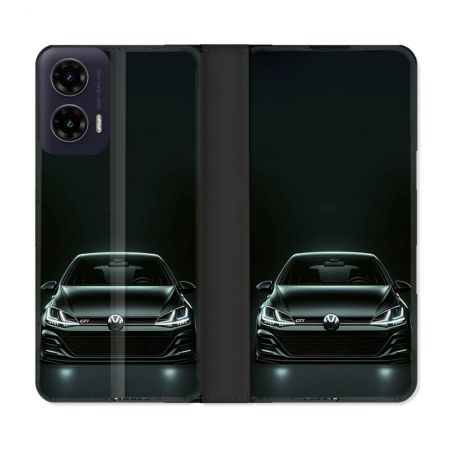 Housse cuir portefeuille Pour Motorola G35 5G Volkwagen Golf GTI