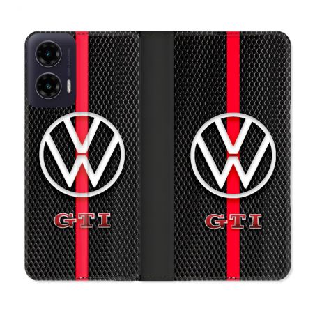 Housse cuir portefeuille Pour Motorola G35 5G Volkwagen Line