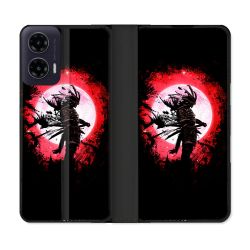 Housse cuir portefeuille Pour Motorola G35 5G Voyage Japon Samourai