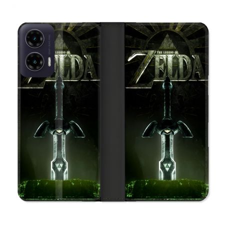 Housse cuir portefeuille Pour Motorola G35 5G Zelda