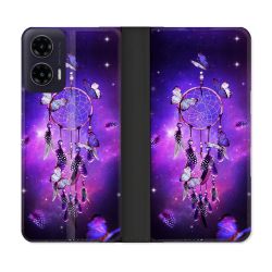 Housse cuir portefeuille Pour Motorola G35 5G Zen Attrape Reve Papillon