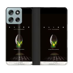 Housse cuir portefeuille Pour Motorola G56 5G Alien Affiche