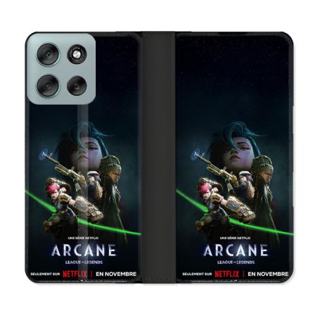 Housse cuir portefeuille Pour Motorola G56 5G Arcane Affiche