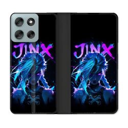 Housse cuir portefeuille Pour Motorola G56 5G Arcane Jinx Night