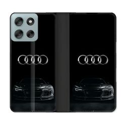 Housse cuir portefeuille Pour Motorola G56 5G Audi