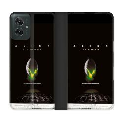 Housse cuir portefeuille Pour Motorola G55 5G Alien Affiche
